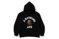 BAPE MENS COTTON HEAD PRINT COLLEGE PUFFY RELAXED FIT PULLOVER HOODIE