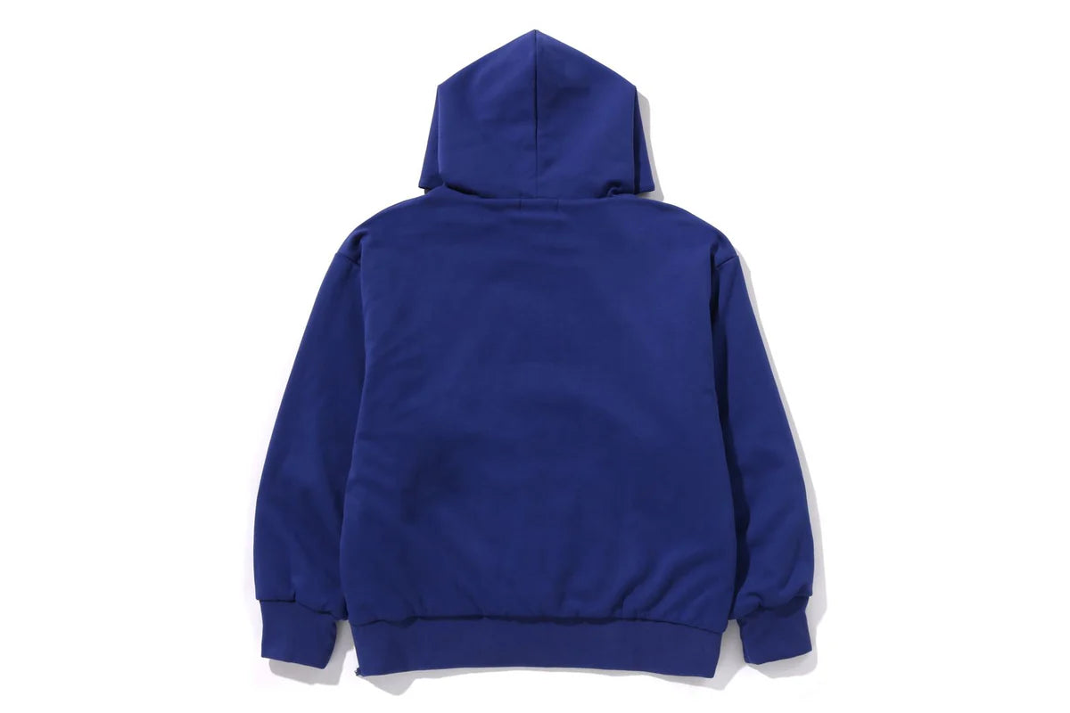 BAPE MENS COTTON HEAD PRINT COLLEGE PUFFY RELAXED FIT PULLOVER HOODIE