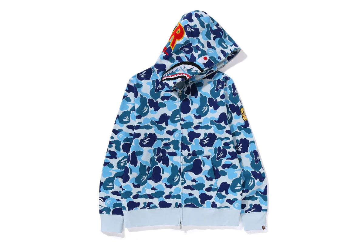 ABC CAMO SHARK HALF ZIP PULLOVER HOODIE
