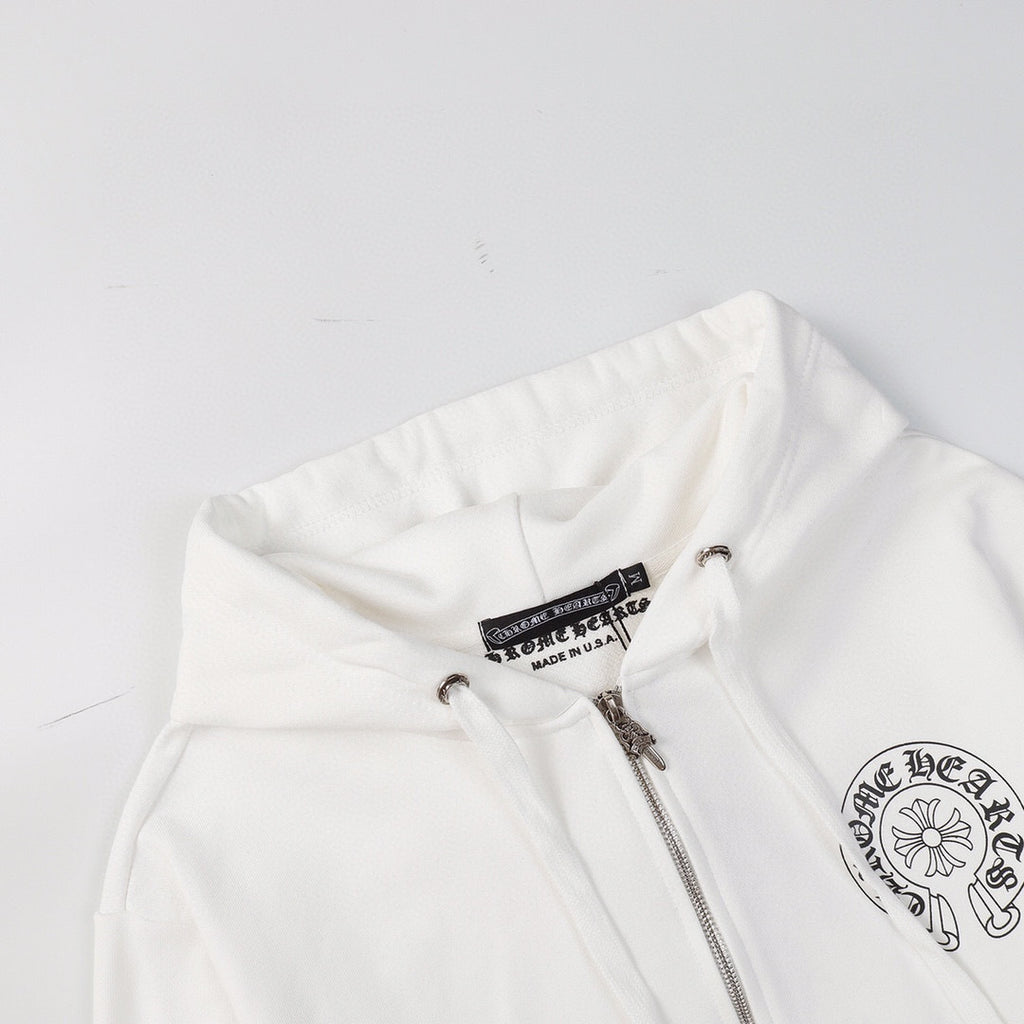 CHROME-HEARTS Black Zip Hoodie