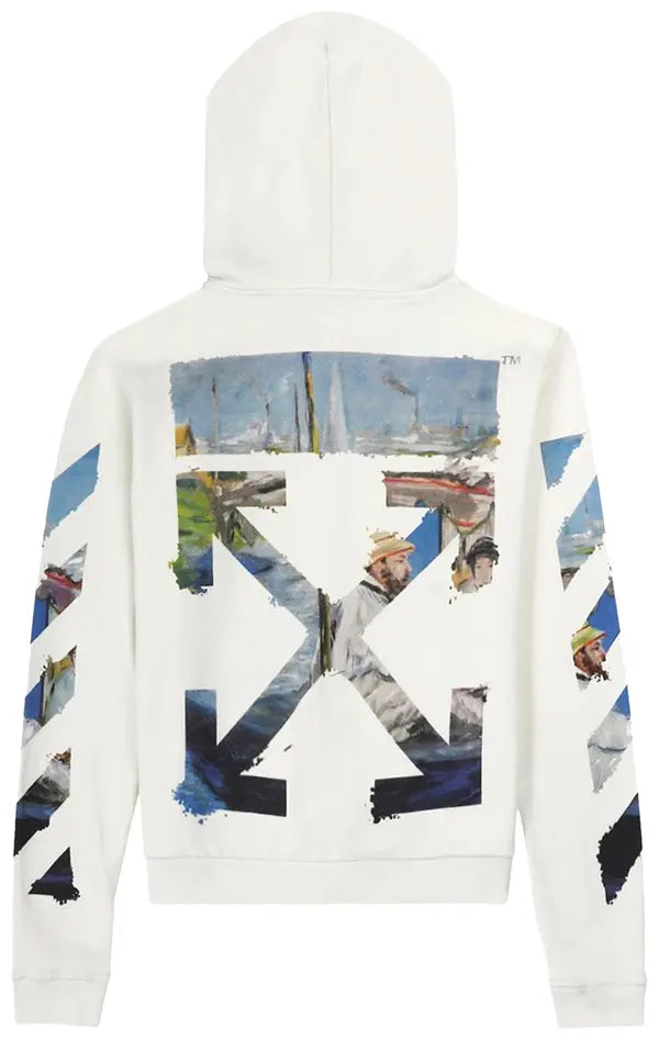Off-White  OFF-WHITE Diag Print Zip Up Hoodie Black/Multicolor