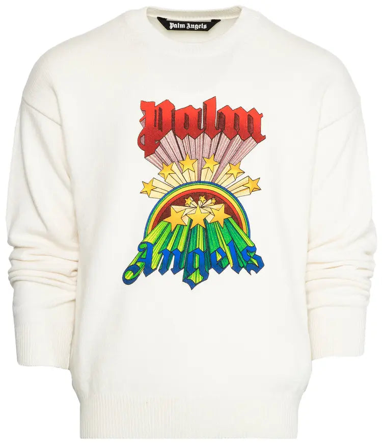 Palm Angels Rainbow Sweater 'Butter/Multicolor