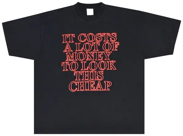Vetements Very Expensive T-Shirt 'Washed Black'