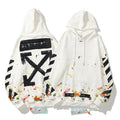 Off-White Diag Multicolour Zipped Hoodie 'White'
