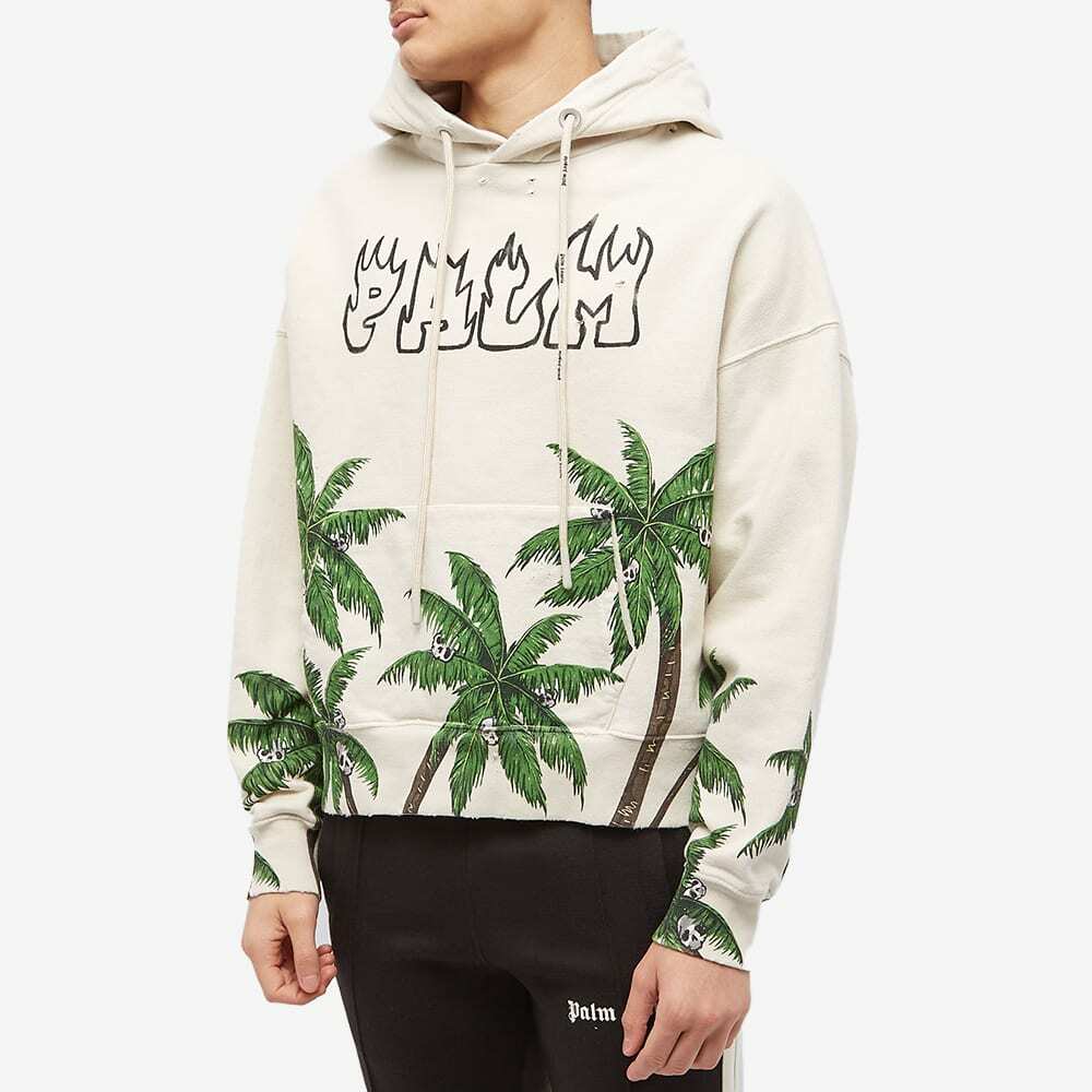 Palm Angels Palms And Skull Vintage Hoodie 'White'