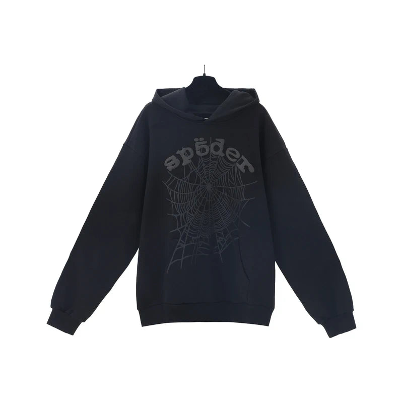 Sp5der Phantom Web Hoodie Black