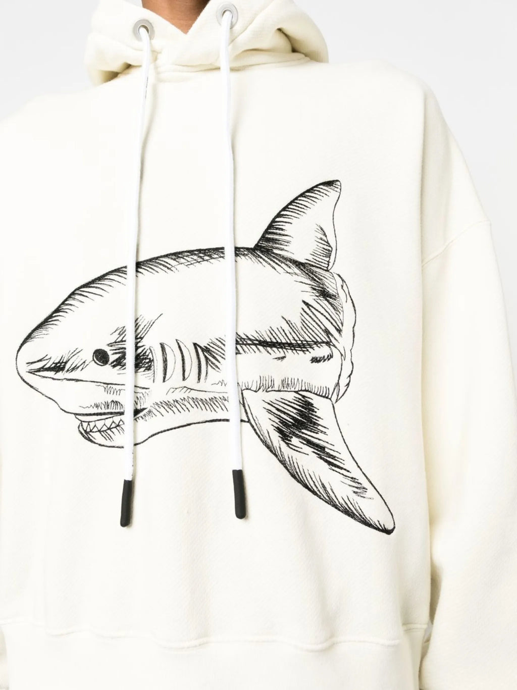 Palm Angels Broken Shark organic cotton hoodie