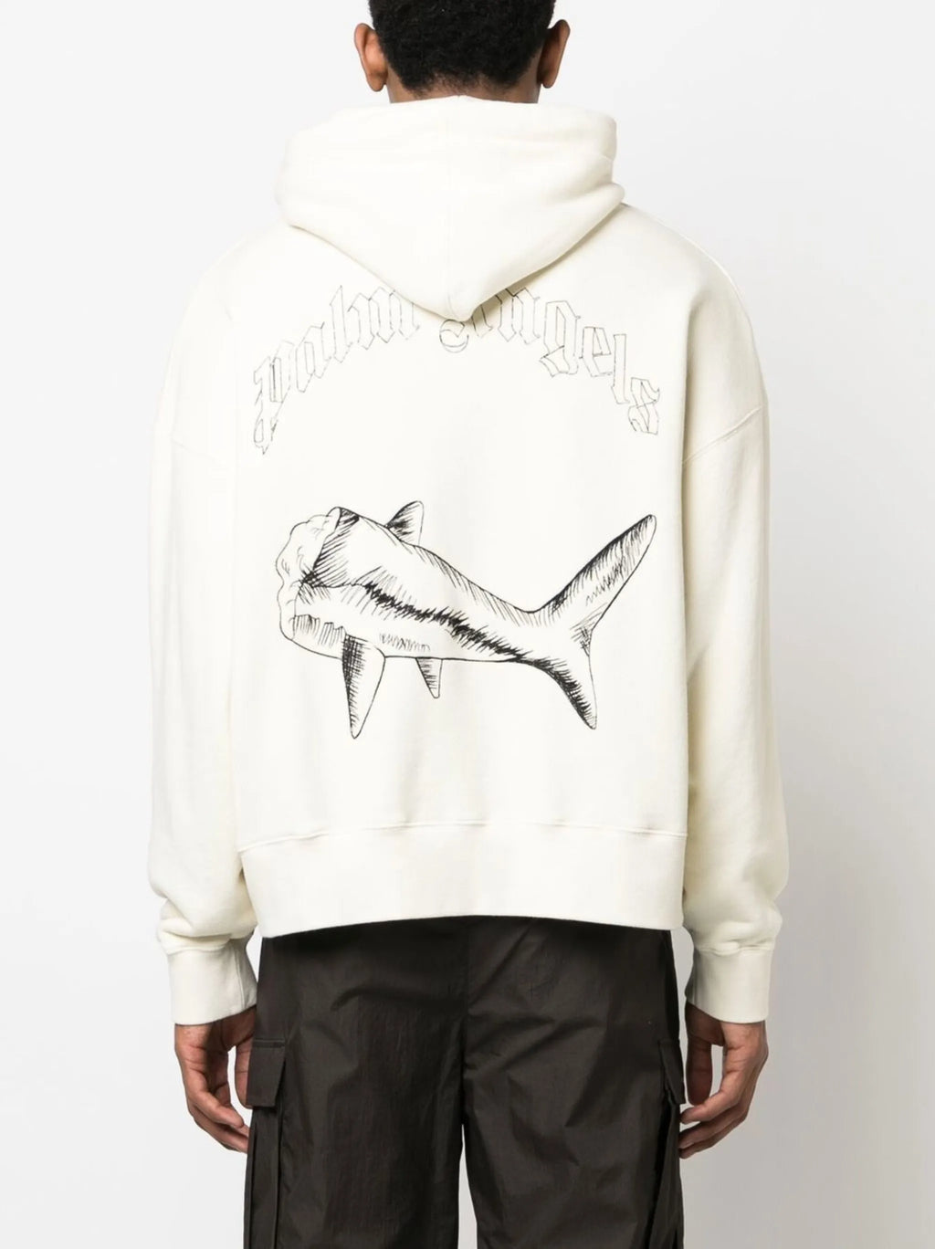 Palm Angels Broken Shark organic cotton hoodie
