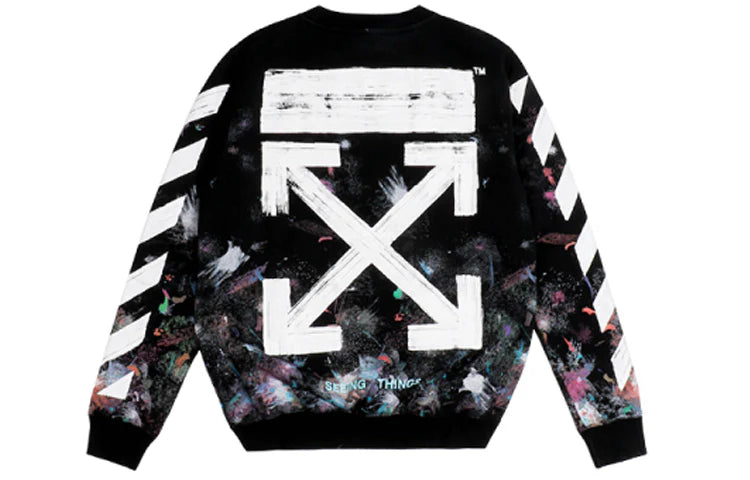 OFF-WHITE Galaxy Brushed Print Sweatshirt 'Black'