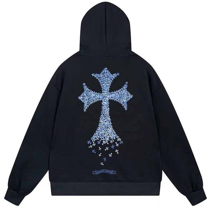 CHROME-HEARTS BLUE LOGO Hoodie