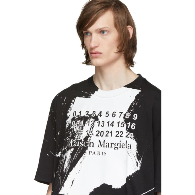 Maison Margiela Black Basic Numbers T-Shirt