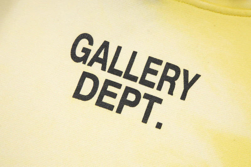 Gallery Dept Center Logo Hoodie "Sunfaded Yellow"