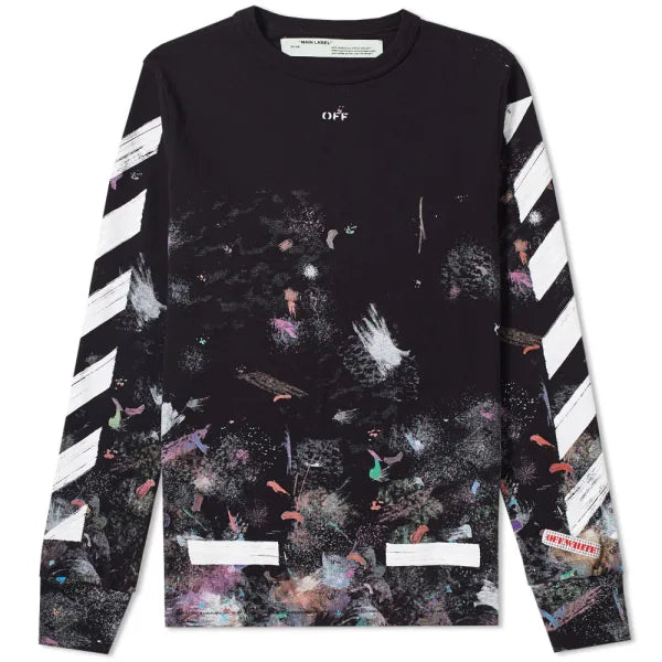 OFF-WHITE Galaxy Brushed Print Sweatshirt 'Black'