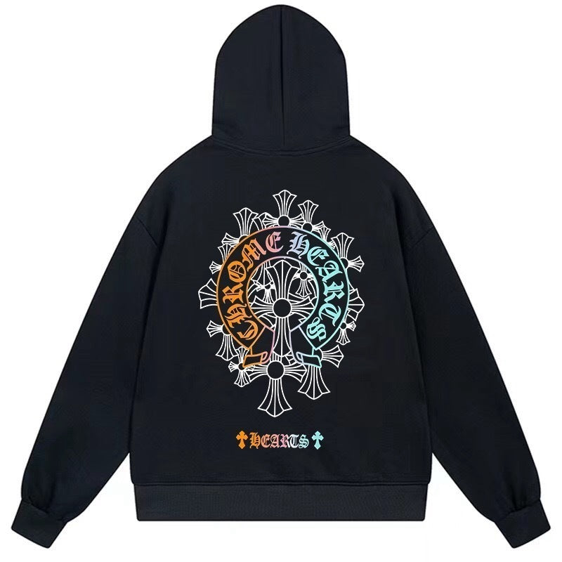 CHROME-HEARTS  BLACK Hoodie K7008