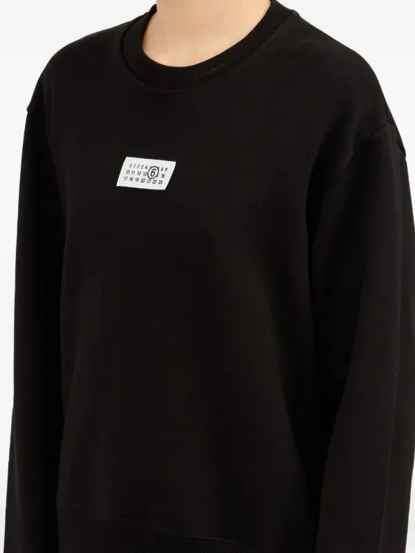 MM6 Maison Margiela numbers motif-patch long-sleeve T-shirt