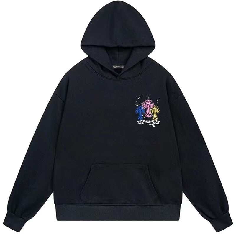 CHROME-HEARTS Hoodie BLACK K7008
