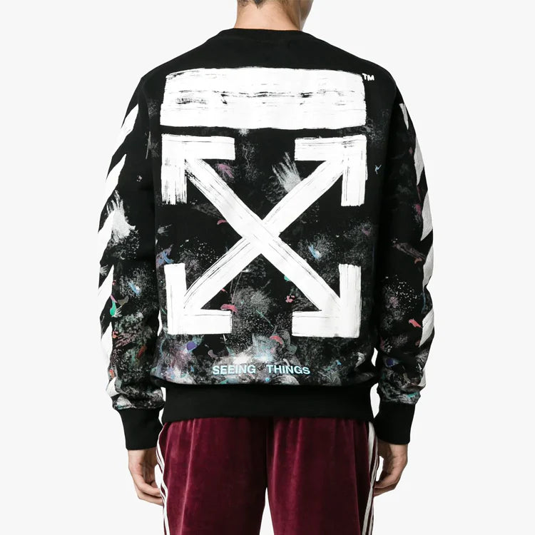 OFF-WHITE Galaxy Brushed Print Sweatshirt 'Black'