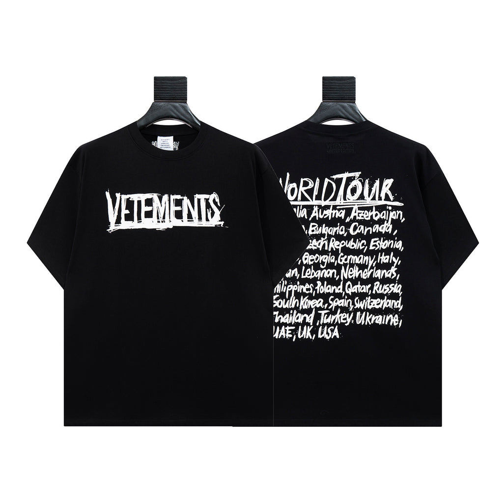VETEMENTS World Tour T-Shirt in Black