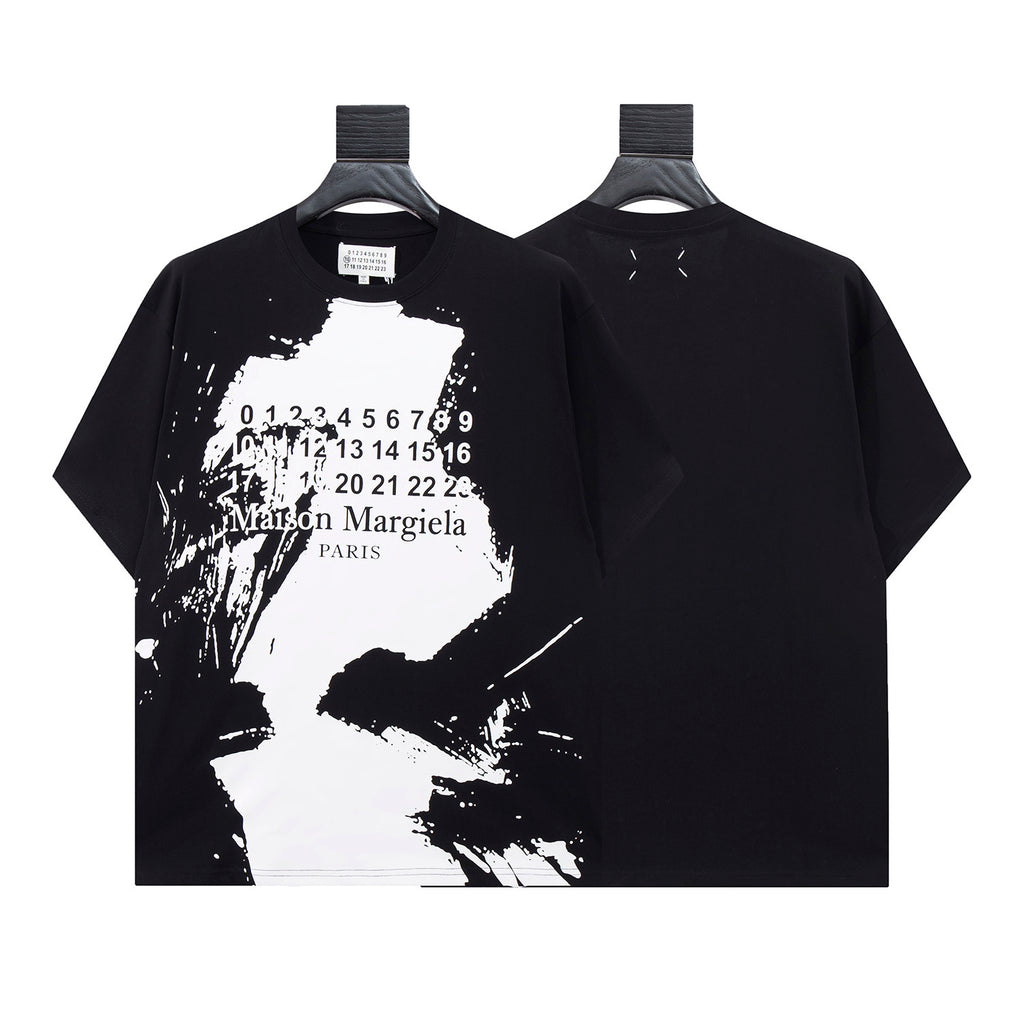 Maison Margiela Black Basic Numbers T-Shirt