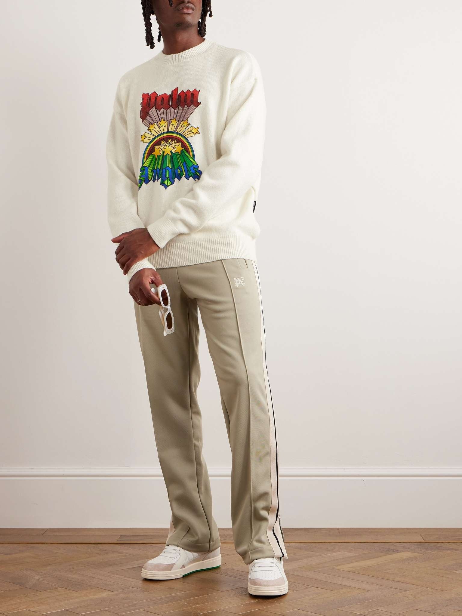 Palm Angels Rainbow Sweater 'Butter/Multicolor