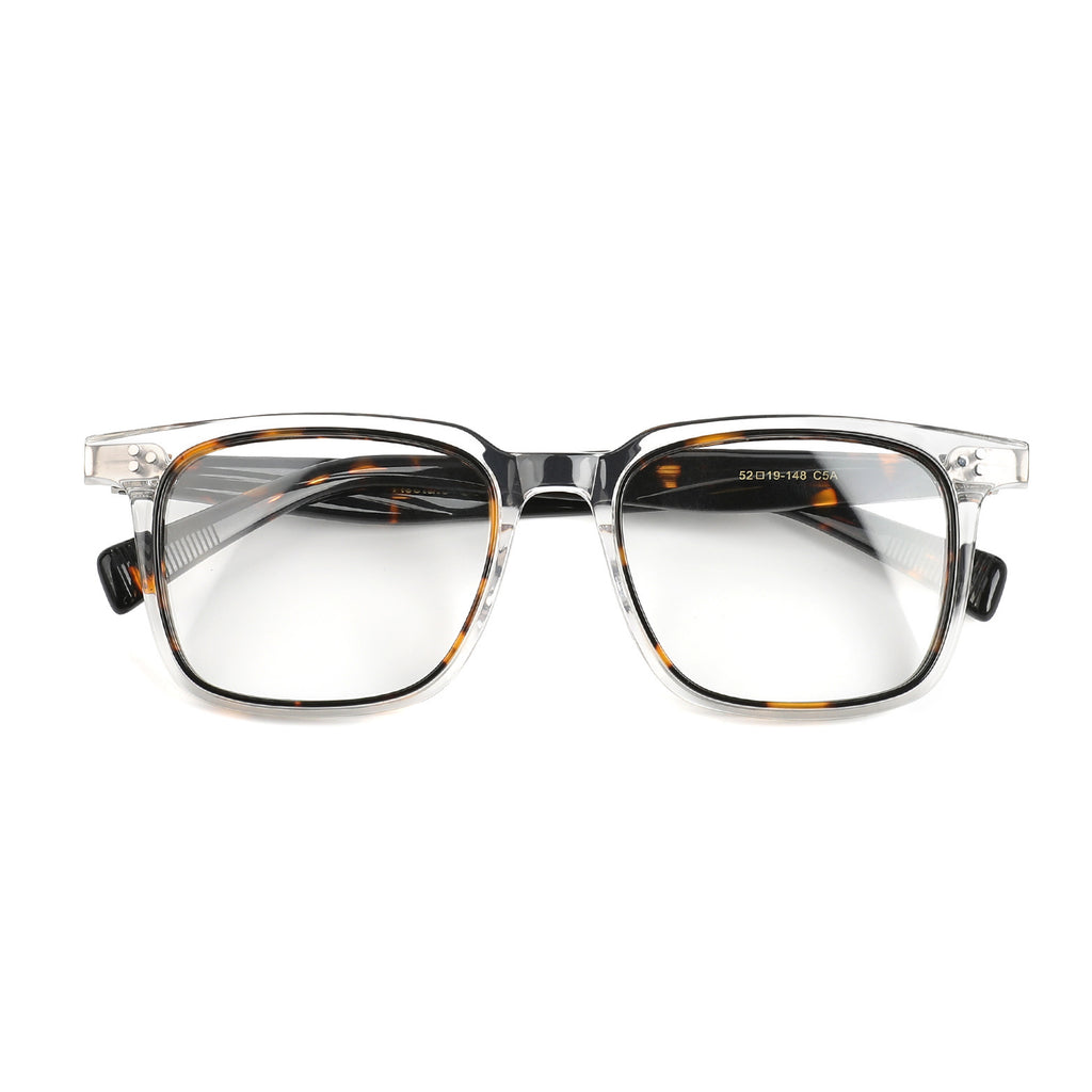 Acetate Frames TORTOISE/TRANSPARENT GLASSES
