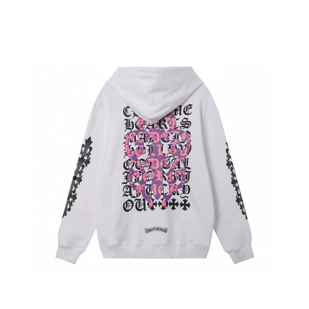 CHROME-HEARTS Hoodie Gray/White