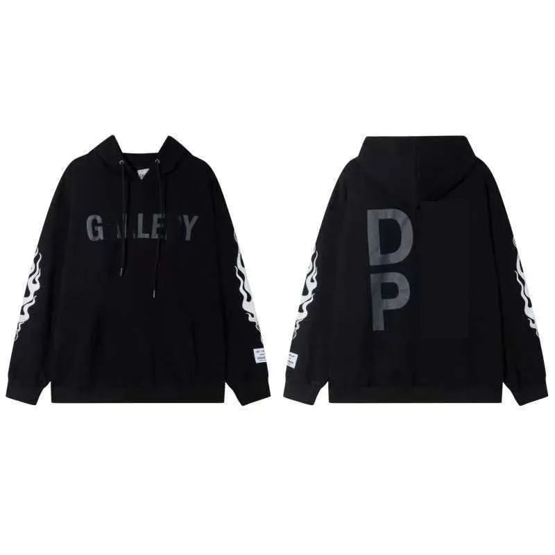 Gallery Dept. FLAME SLEEVE BLACK Hoodie