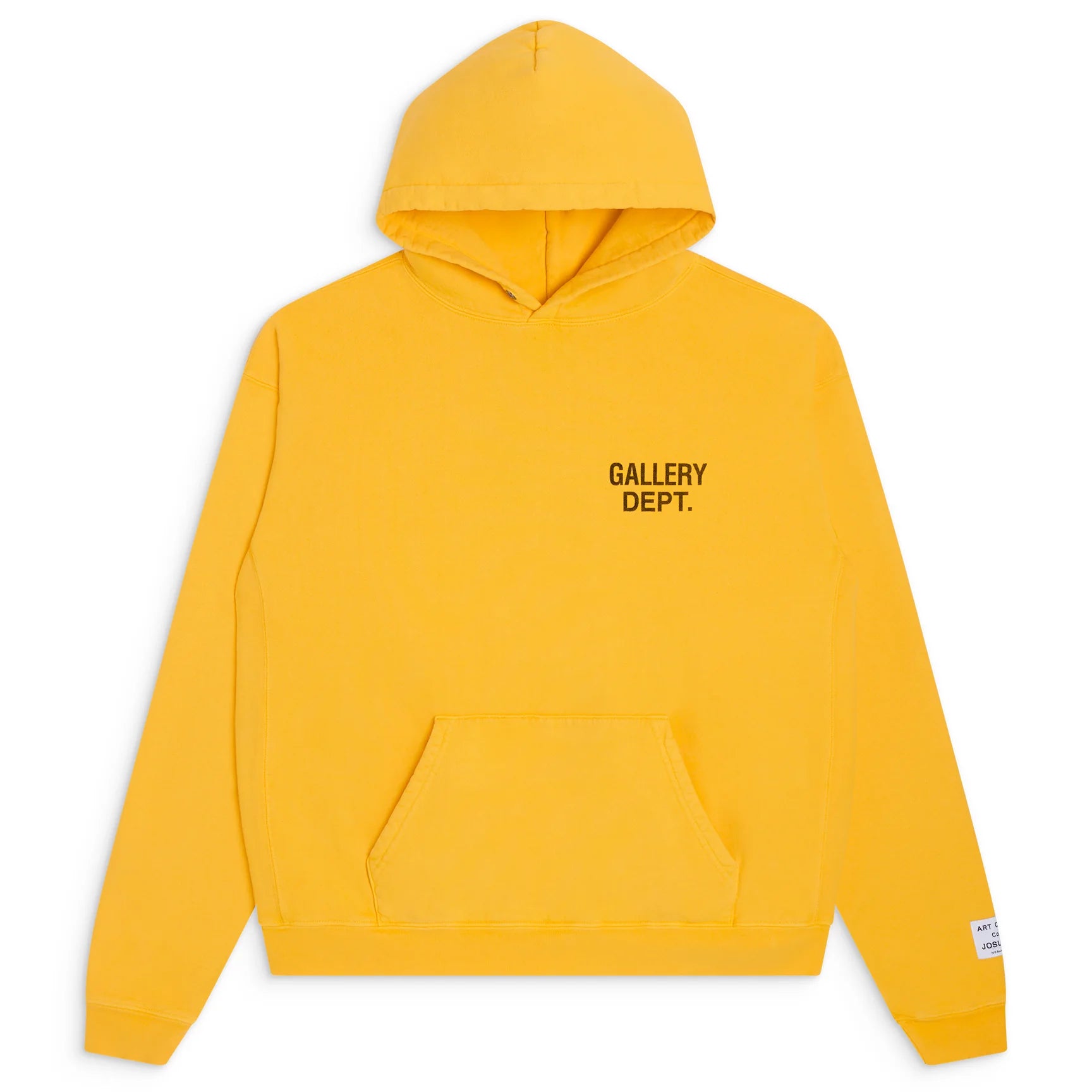 GALEERY DEPT YELLOW LOGO PRINTED HOODIE