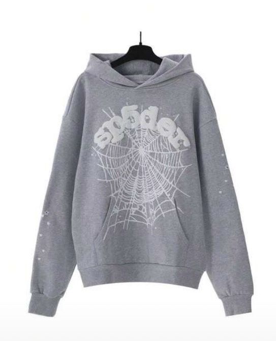 Sp5der OG Web Hoodie Heather Grey/Black