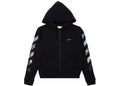 Off-White  OFF-WHITE Diag Print Zip Up Hoodie Black/Multicolor
