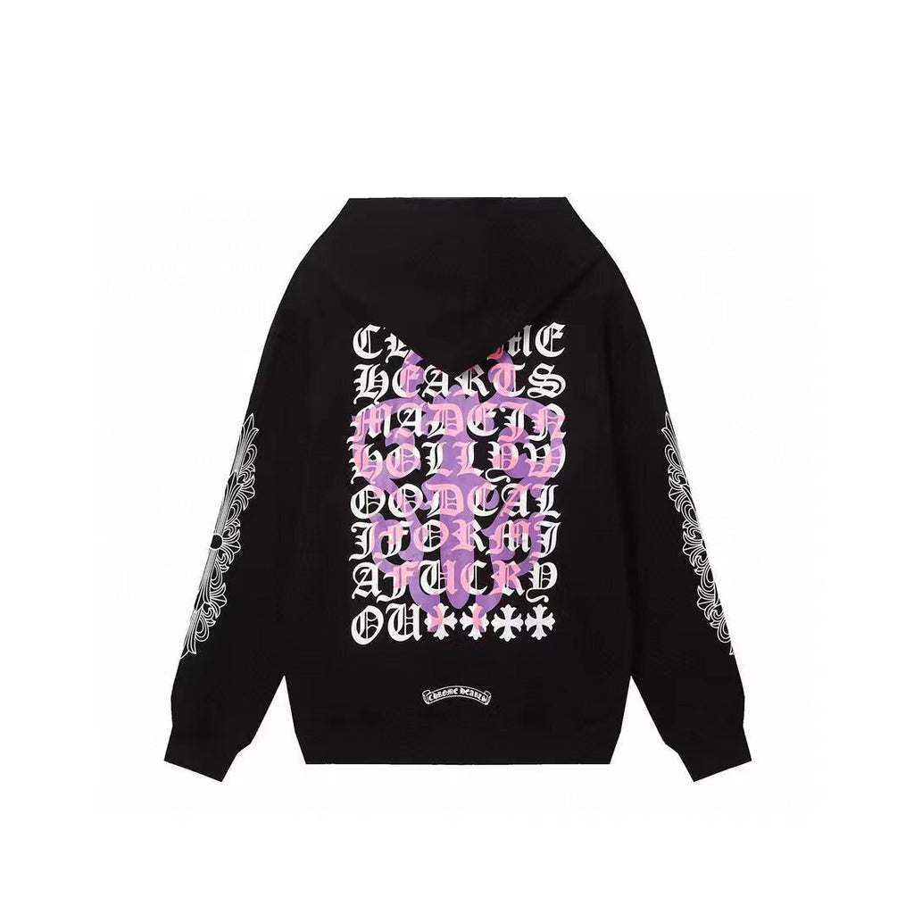 CHROME-HEARTS Hoodie Gray/White