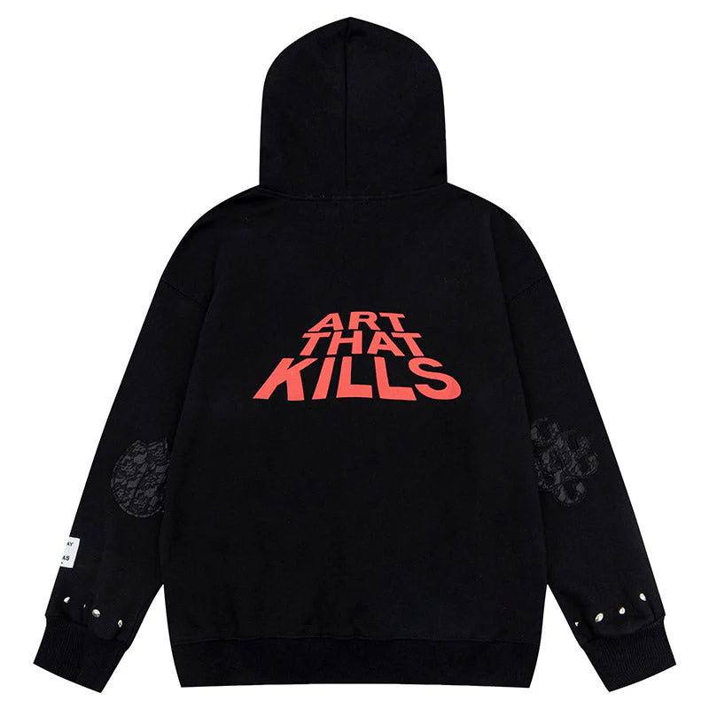 Oversized Plush Hoodie - Trendy Letter Logo Sweatshirt