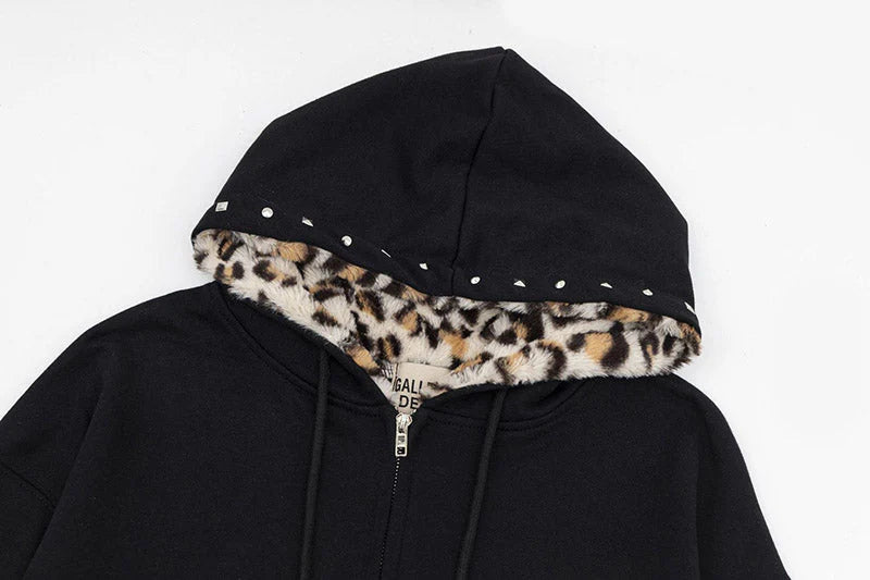 Oversized Plush Hoodie - Trendy Letter Logo Sweatshirt