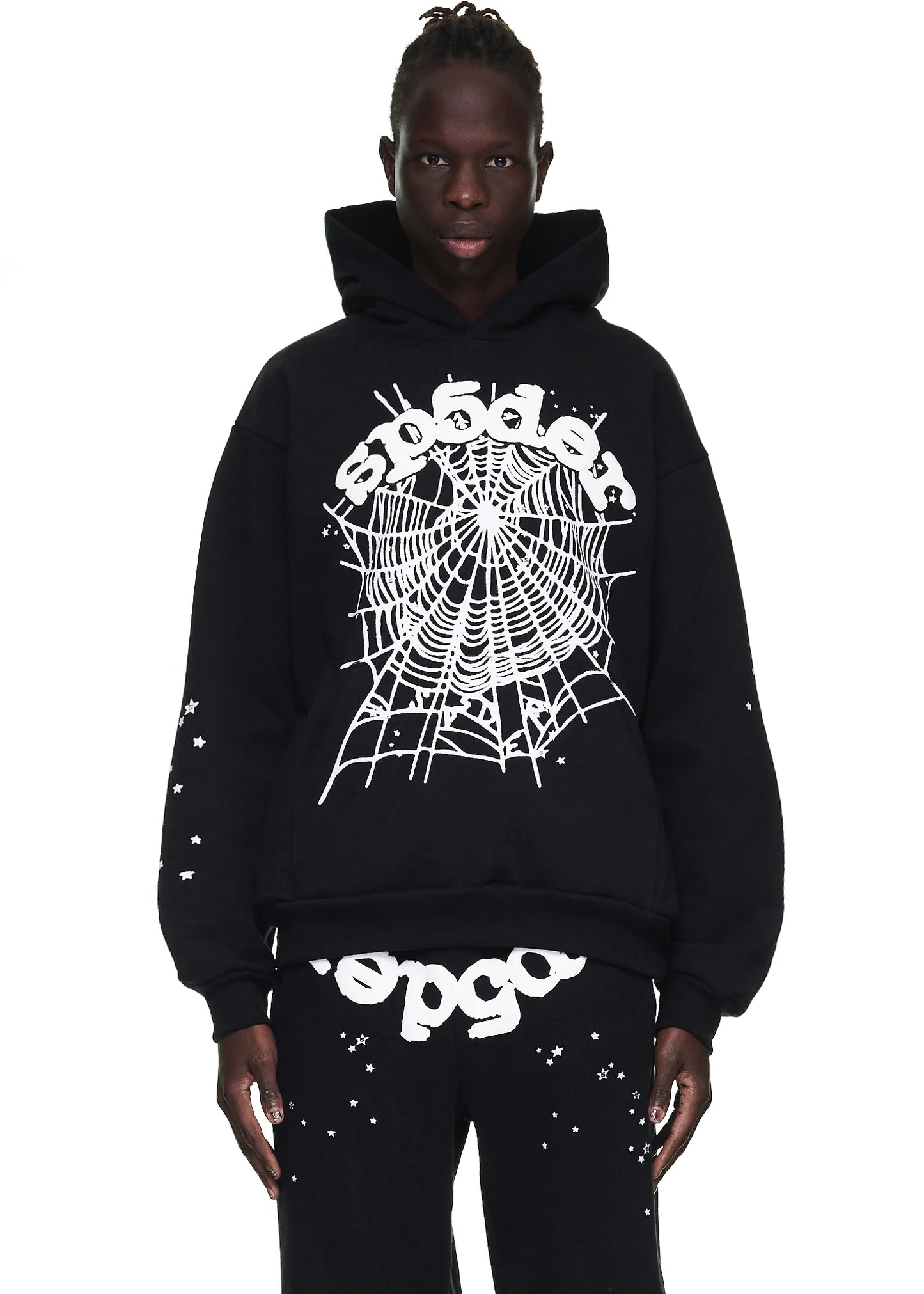 Sp5der OG Web Hoodie Heather Grey/Black