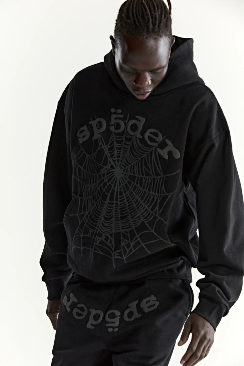 Sp5der Phantom Web Hoodie Black