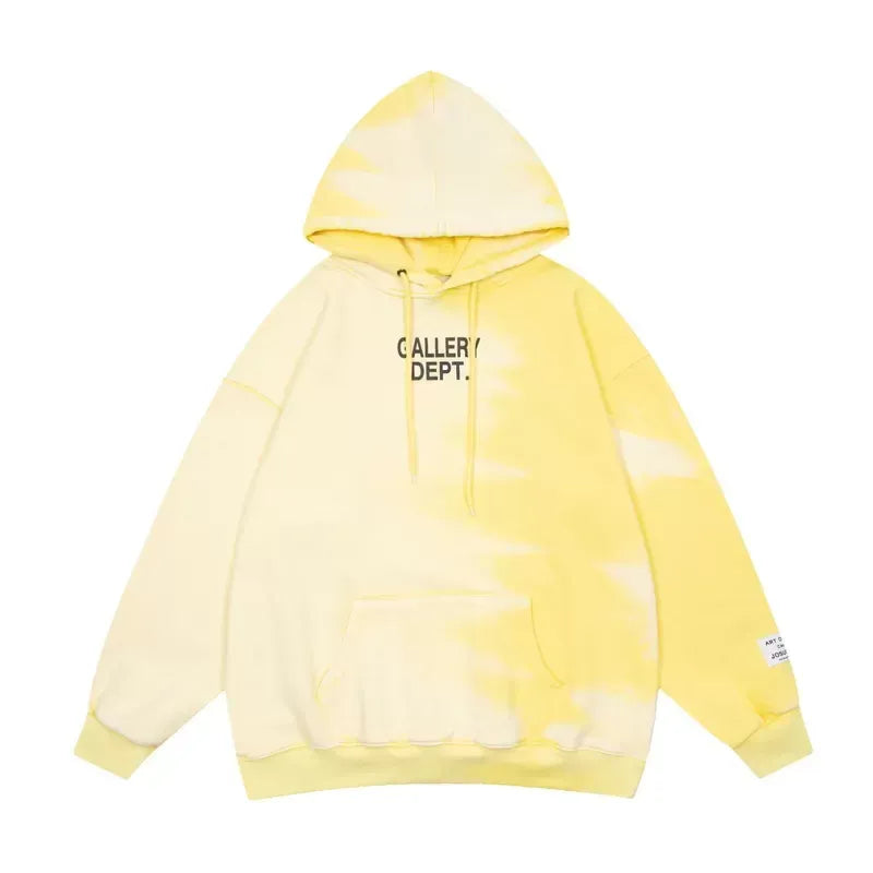 Gallery Dept Center Logo Hoodie "Sunfaded Yellow"