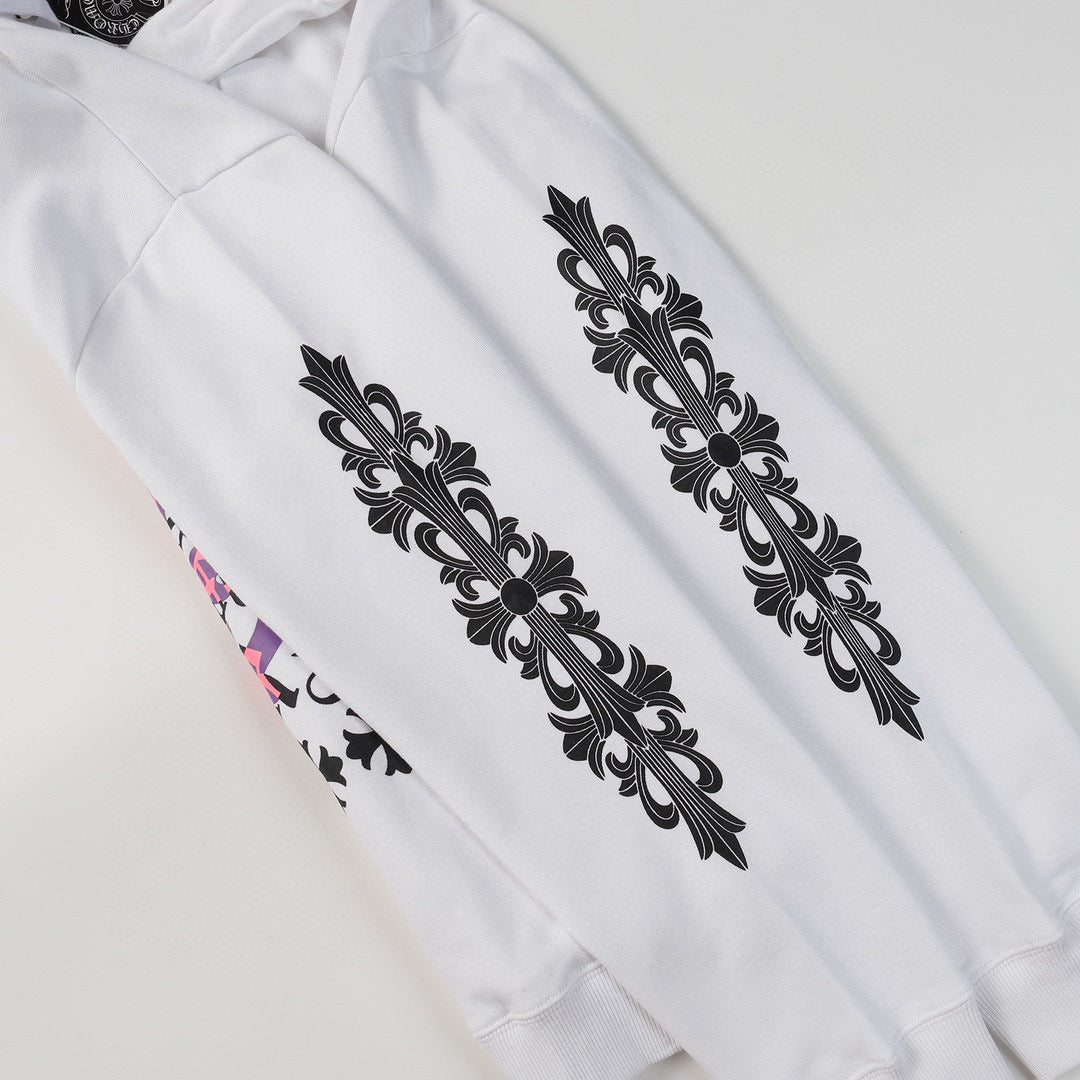 CHROME-HEARTS Hoodie Gray/White