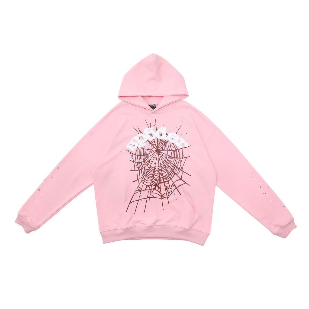 Sp5der Hoodie Pink 4006