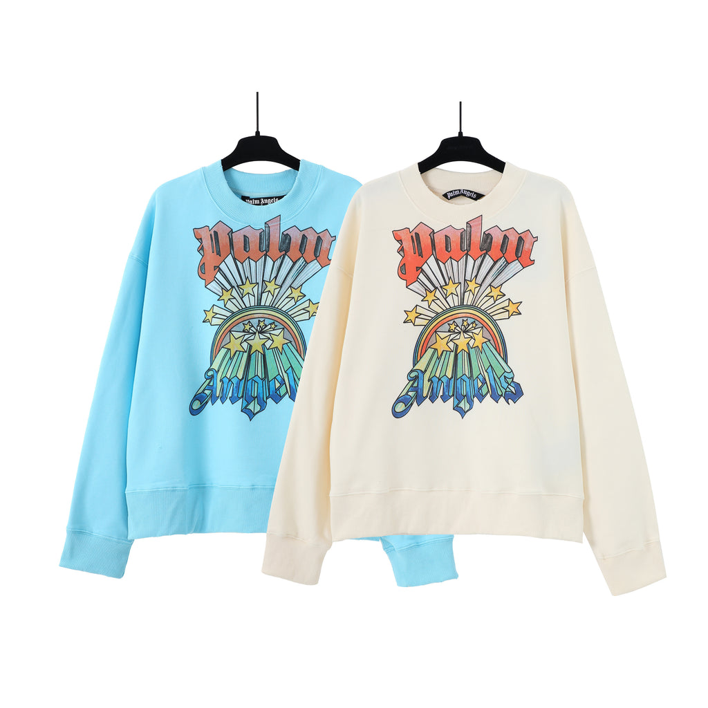 Palm Angels Rainbow Sweater 'Butter/Multicolor