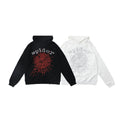 Sp5der OG Rhinestone Logo Hoodie Black/White