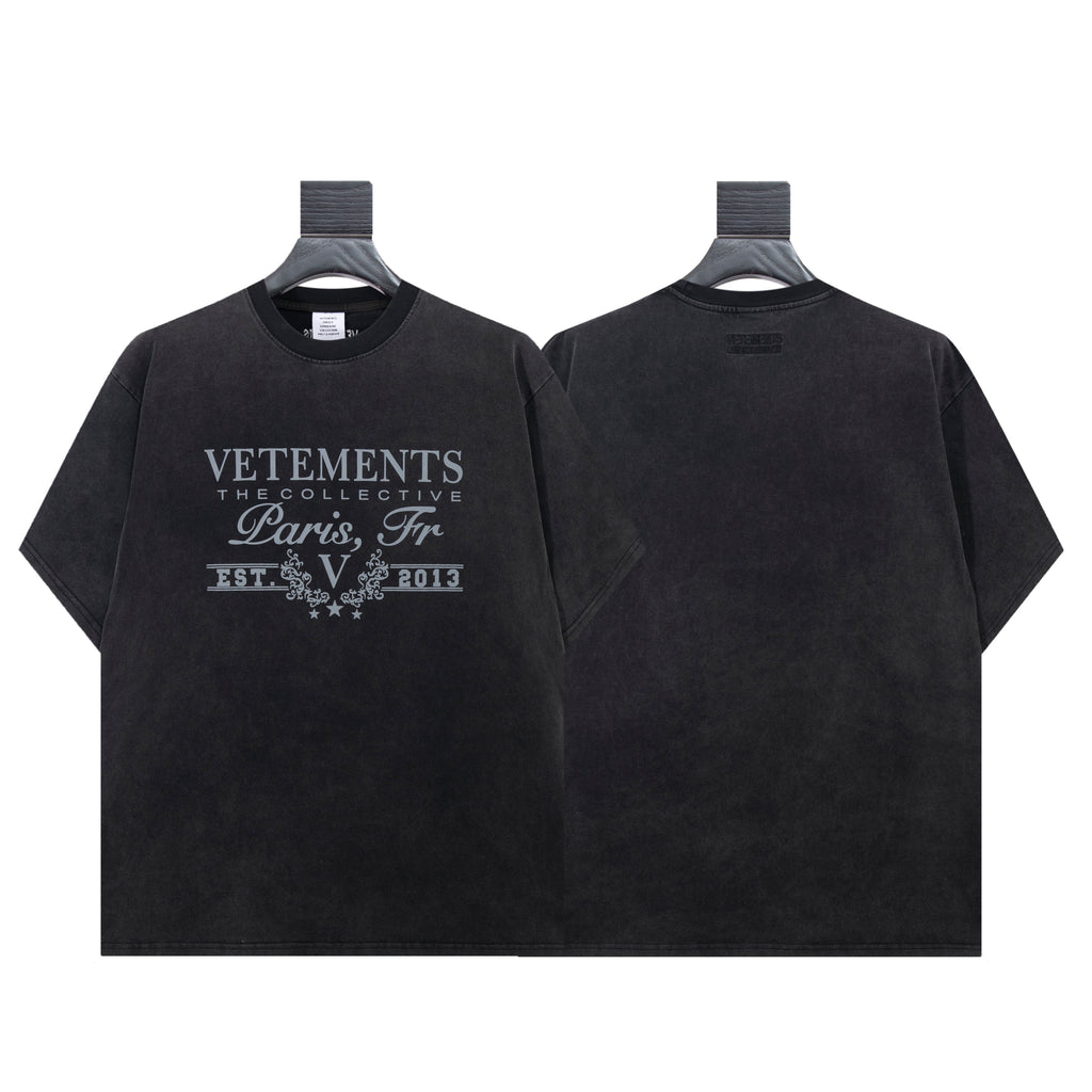Vetements Paris Logo T-Shirt 'Black'