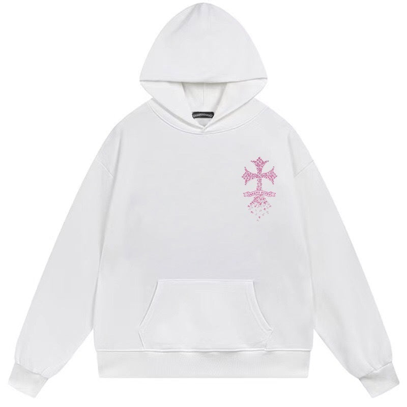 CHROME-HEARTS Hoodie PINK LOGO