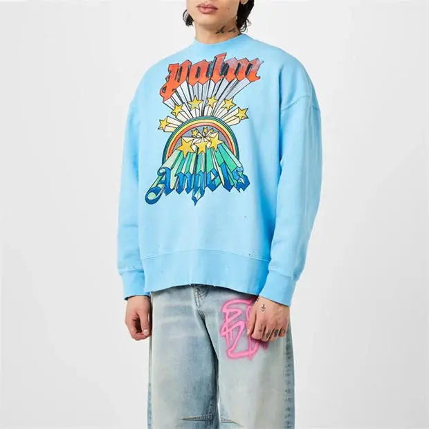 Palm Angels Rainbow Sweater 'Butter/Multicolor