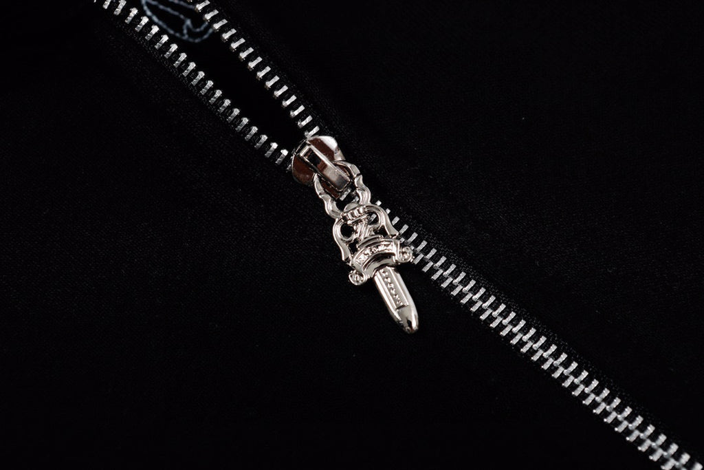 CHROME-HEARTS Black Zip Hoodie