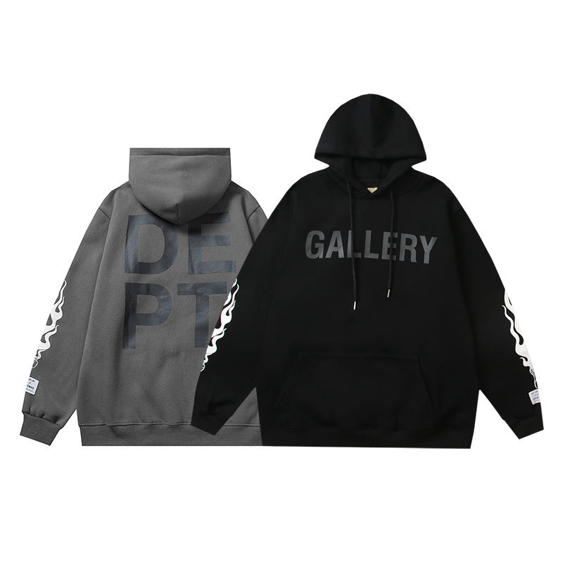 Gallery Dept. FLAME SLEEVE BLACK Hoodie
