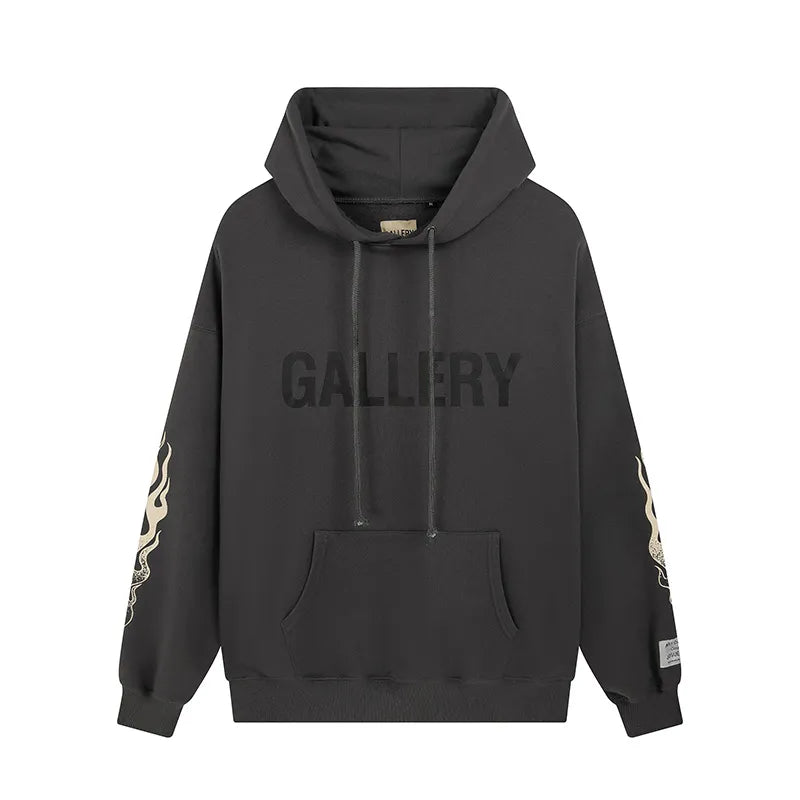 Gallery Dept. FLAME SLEEVE GRAY Hoodie