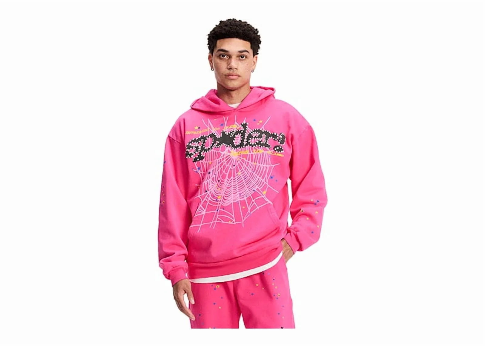 Sp5der Web Hoodie Pink/Black