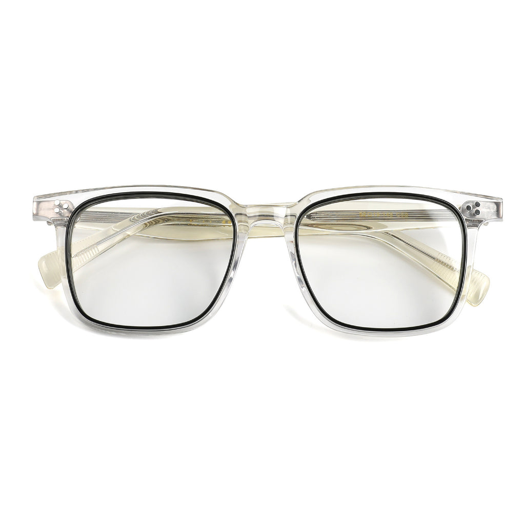 Acetate Frames BLACK/TRANSPARENT GLASSES