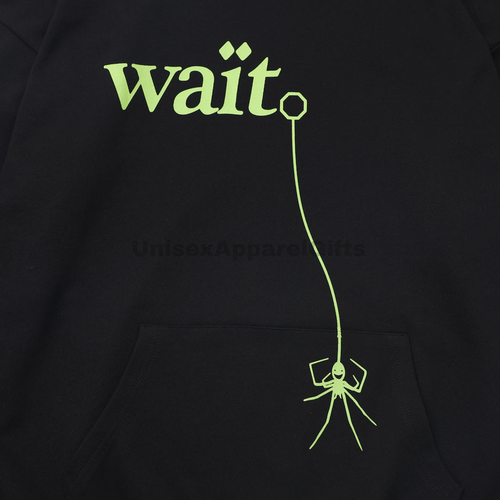Sp5der Wait Hoodie Black