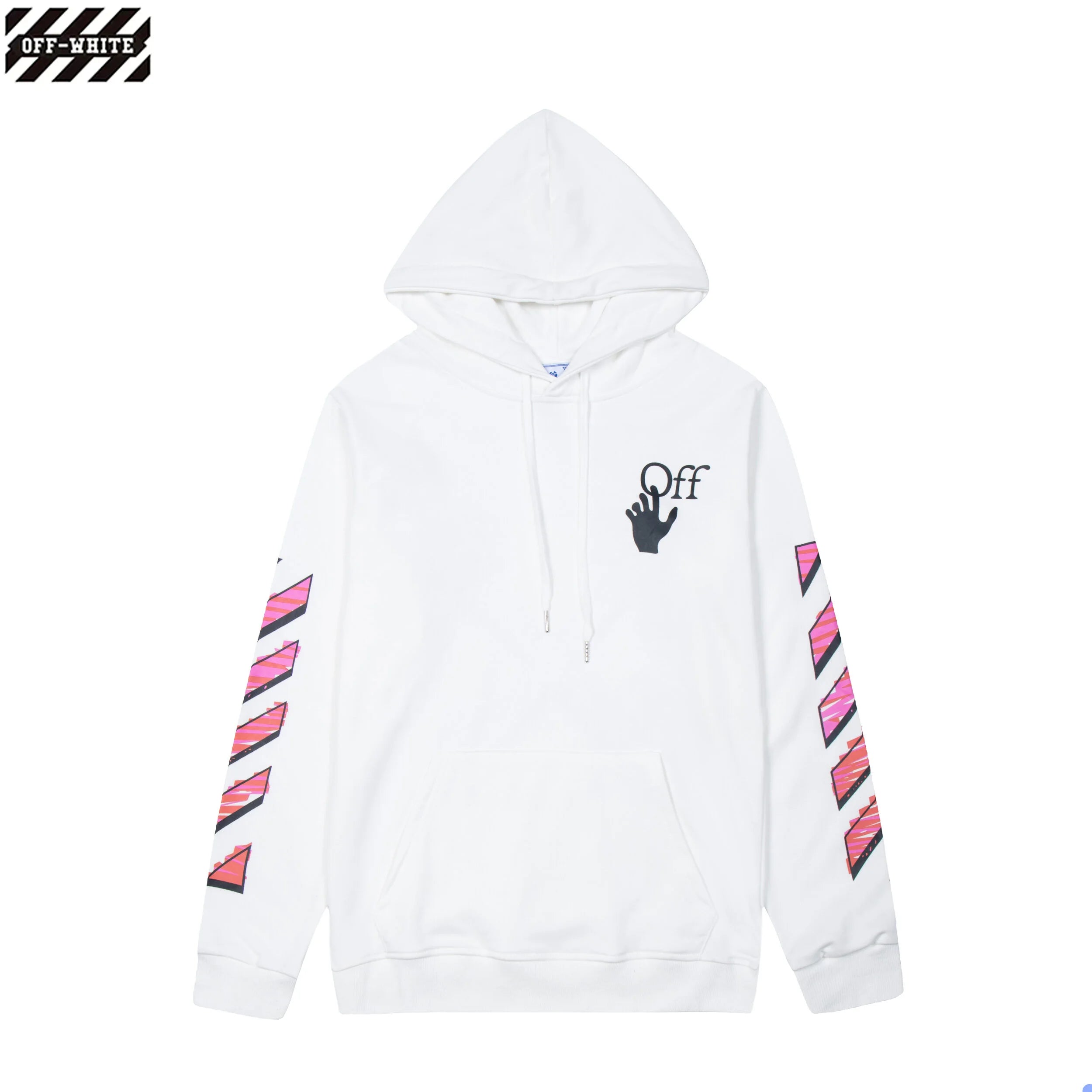 OFF-WHITE Gradient Arrow Graphic Hoodie – Black & White